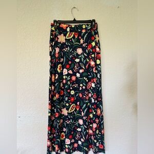 Boho Boden Floral Maxi Skirt with Comfortable Stretch Waistband and pockets